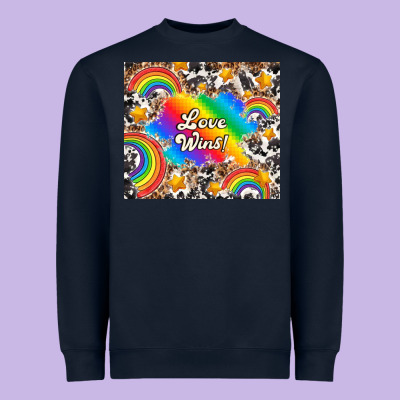 Love Wins Heavyweight Sweatshirt Designed By Tumblerdesignbyshophia