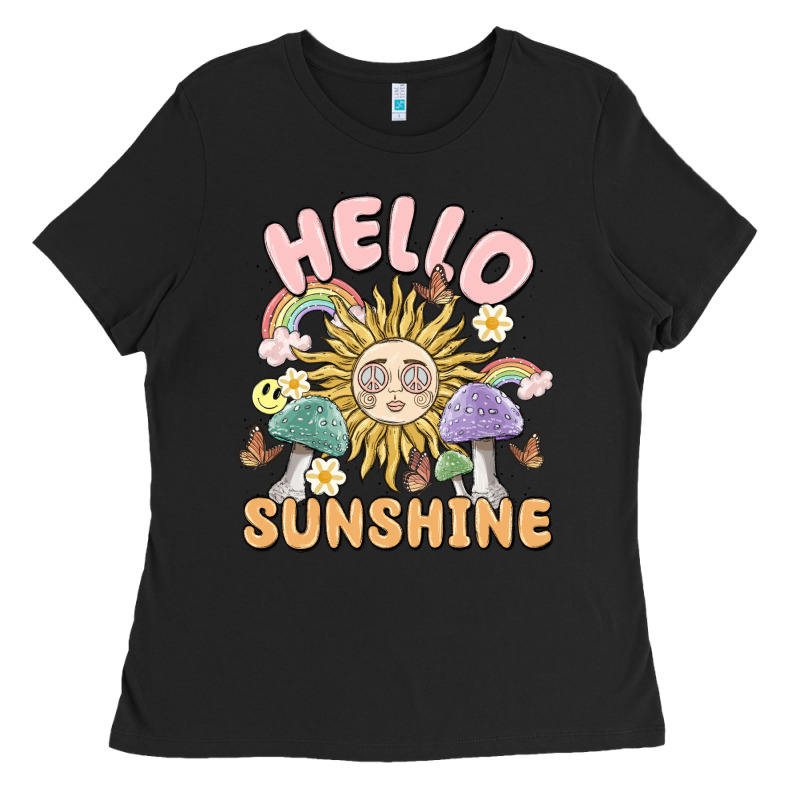Hello Sunshine Ladies Tee by MaliasSmallBusiness | Teevron