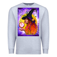 Witch With Crystal Ball Air Freshener Premium Sweatshirt | Teevron