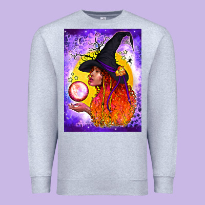 Witch With Crystal Ball Air Freshener Premium Sweatshirt Designed By Bundleandbundleshop