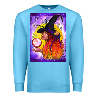 Ocean Blue witch with crystal ball air freshener Premium Sweatshirt - BundleAndBundleShop