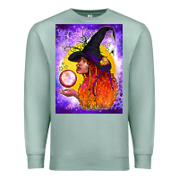 Seafoam witch with crystal ball air freshener Premium Sweatshirt - BundleAndBundleShop