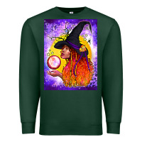 Sports Green witch with crystal ball air freshener Premium Sweatshirt - BundleAndBundleShop
