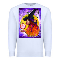White witch with crystal ball air freshener Premium Sweatshirt - BundleAndBundleShop