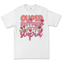 White cupid rhymes with stupid Premium Tee - MaliasSmallBusiness