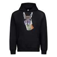 Black Guanaco Llama Head Urban Hoodie - LillyAllenDesigns