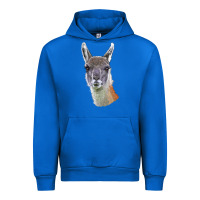 Cobalt Guanaco Llama Head Urban Hoodie - LillyAllenDesigns