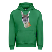 Emerald Guanaco Llama Head Urban Hoodie - LillyAllenDesigns