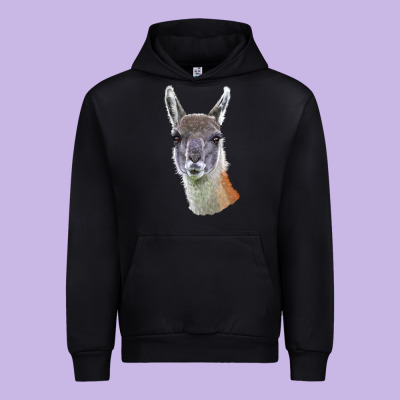 Guanaco Llama Head Urban Hoodie Designed By Lillyallendesigns