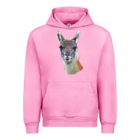 Fuchsia Pink Guanaco Llama Head Urban Hoodie - LillyAllenDesigns