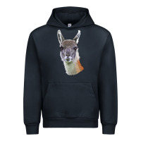 Navy Guanaco Llama Head Urban Hoodie - LillyAllenDesigns