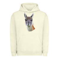 Pigment Pistachio Guanaco Llama Head Urban Hoodie - LillyAllenDesigns