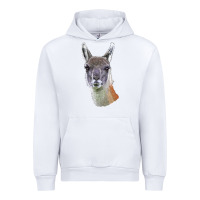 White Guanaco Llama Head Urban Hoodie - LillyAllenDesigns
