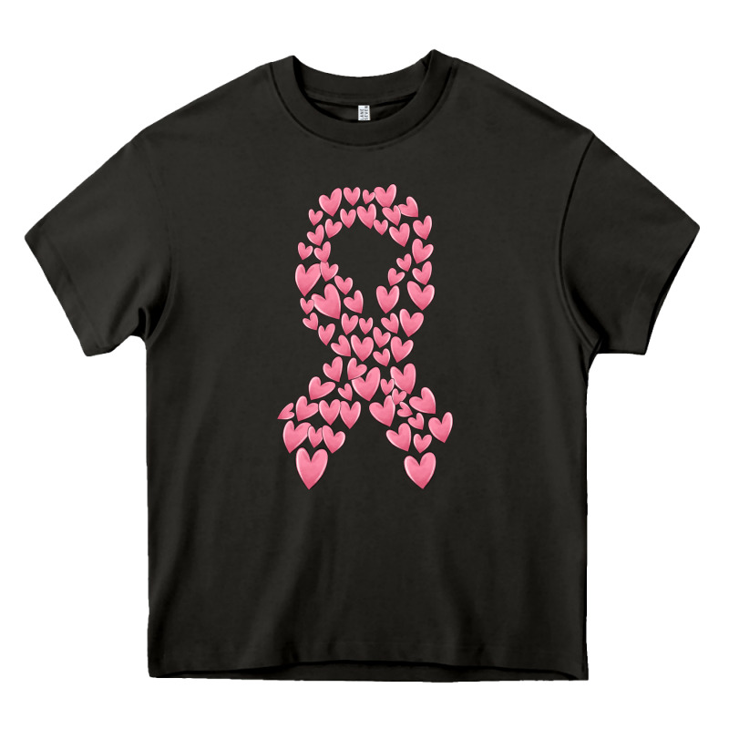 Breast Cancer Ribbon Heavy Core Tee by MaliasSmallBusiness | Teevron