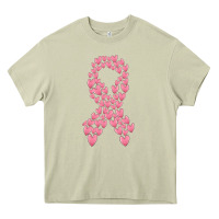 Mossy breast cancer ribbon Heavy Core Tee - MaliasSmallBusiness