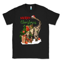Black merry christmas brachiosaurus Classic Tee - LillyAllenDesigns