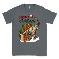 Charcoal Heather merry christmas brachiosaurus Classic Tee - LillyAllenDesigns