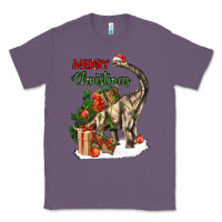 Lavender merry christmas brachiosaurus Classic Tee - LillyAllenDesigns