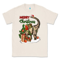 Natural merry christmas brachiosaurus Classic Tee - LillyAllenDesigns