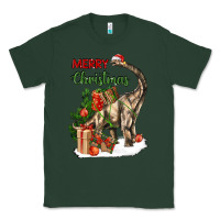 Sports Green merry christmas brachiosaurus Classic Tee - LillyAllenDesigns