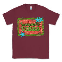Burgundy summer vibes watermelon Classic Tee - JahusDesignShop