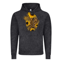 Glitter Sunflowers Leopard Patch Vintage Hoodie | Teevron