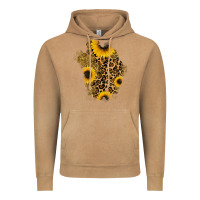 Vintage Camel glitter sunflowers leopard patch Vintage Hoodie - RanaPortraitStore