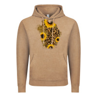 Vintage Coffee glitter sunflowers leopard patch Vintage Hoodie - RanaPortraitStore