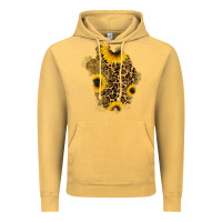 Vintage Mustard glitter sunflowers leopard patch Vintage Hoodie - RanaPortraitStore