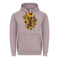 Vintage Zinc glitter sunflowers leopard patch Vintage Hoodie - RanaPortraitStore