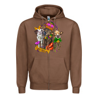 Chestnut little cows and mardi gras party olivia Zipper Hoodie - OliviaCreatesArt