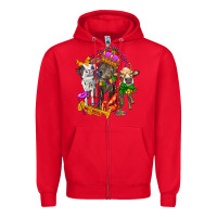 Red little cows and mardi gras party olivia Zipper Hoodie - OliviaCreatesArt