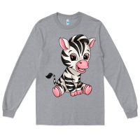 Heather Grey zebra Long Sleeve Tee - texasbilliewilder