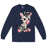 Navy zebra Long Sleeve Tee - texasbilliewilder