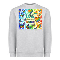 Heather Grey love has no gender Heavyweight Sweatshirt - TumblerDesignByShophia