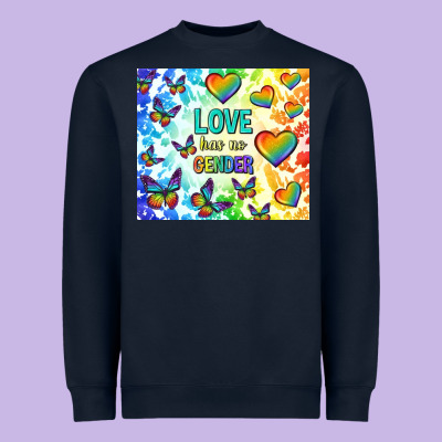 Love Has No Gender Heavyweight Sweatshirt Designed By Tumblerdesignbyshophia