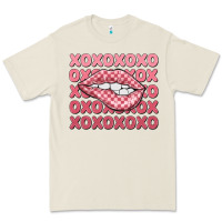 Bone xoxo checker lips Premium Tee - MaliasSmallBusiness