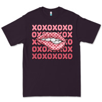 Plum xoxo checker lips Premium Tee - MaliasSmallBusiness