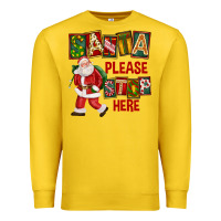 Lemon Santa Please Stop Here Premium Sweatshirt - FaDigitalArtStudio