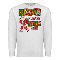 Oatmeal Heather Santa Please Stop Here Premium Sweatshirt - FaDigitalArtStudio