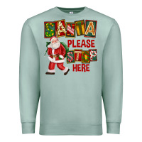 Seafoam Santa Please Stop Here Premium Sweatshirt - FaDigitalArtStudio