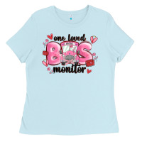 Baby Blue one loved bus monitor Ladies Tee - MaliasSmallBusiness