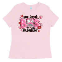 Bubblegum Pink one loved bus monitor Ladies Tee - MaliasSmallBusiness