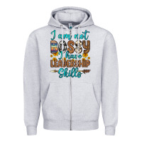 Heather Grey i am not bossy i have leadership skills Zipper Hoodie - OliviaCreatesArt