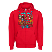 Red i am not bossy i have leadership skills Zipper Hoodie - OliviaCreatesArt