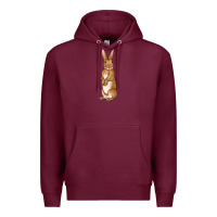 Burgundy Bunny Easter Premium Hoodie - OliviaCreatesArt