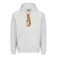 Dove Grey Bunny Easter Premium Hoodie - OliviaCreatesArt
