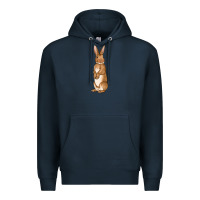 Navy Bunny Easter Premium Hoodie - OliviaCreatesArt