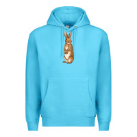 Ocean Blue Bunny Easter Premium Hoodie - OliviaCreatesArt