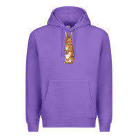 Purple Bunny Easter Premium Hoodie - OliviaCreatesArt